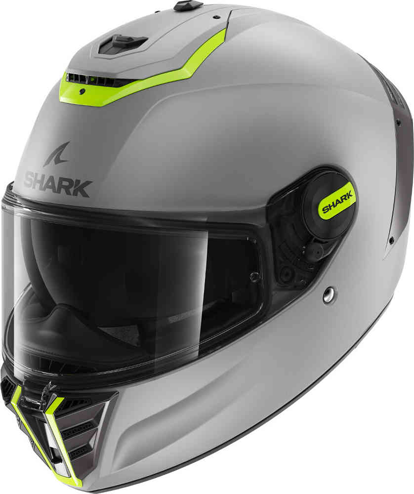 Spartan RS Blank Shark Helmet, Silver/Yellow