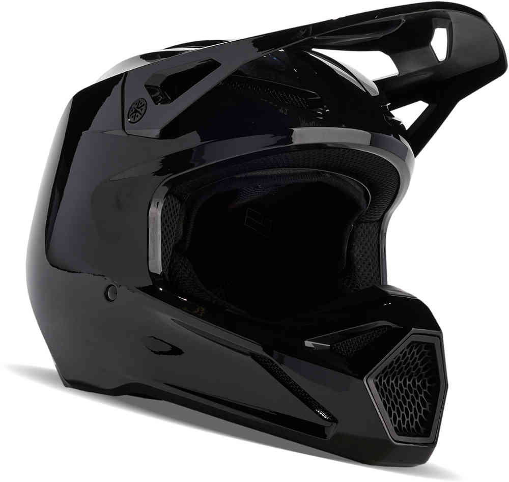 V1 FOX Hard Motocross Helmet, Black