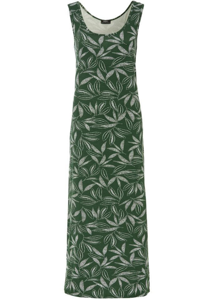 Maxi dress with slit Bpc Bonprix Collection, green