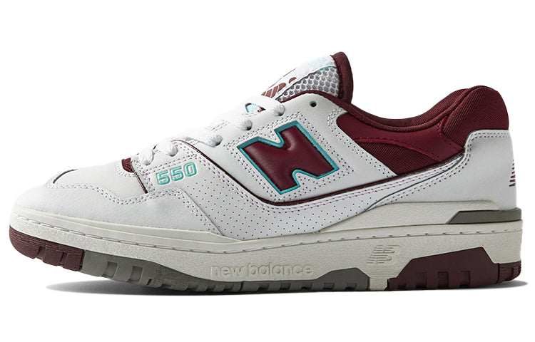 New Balance 550 burgundy blue