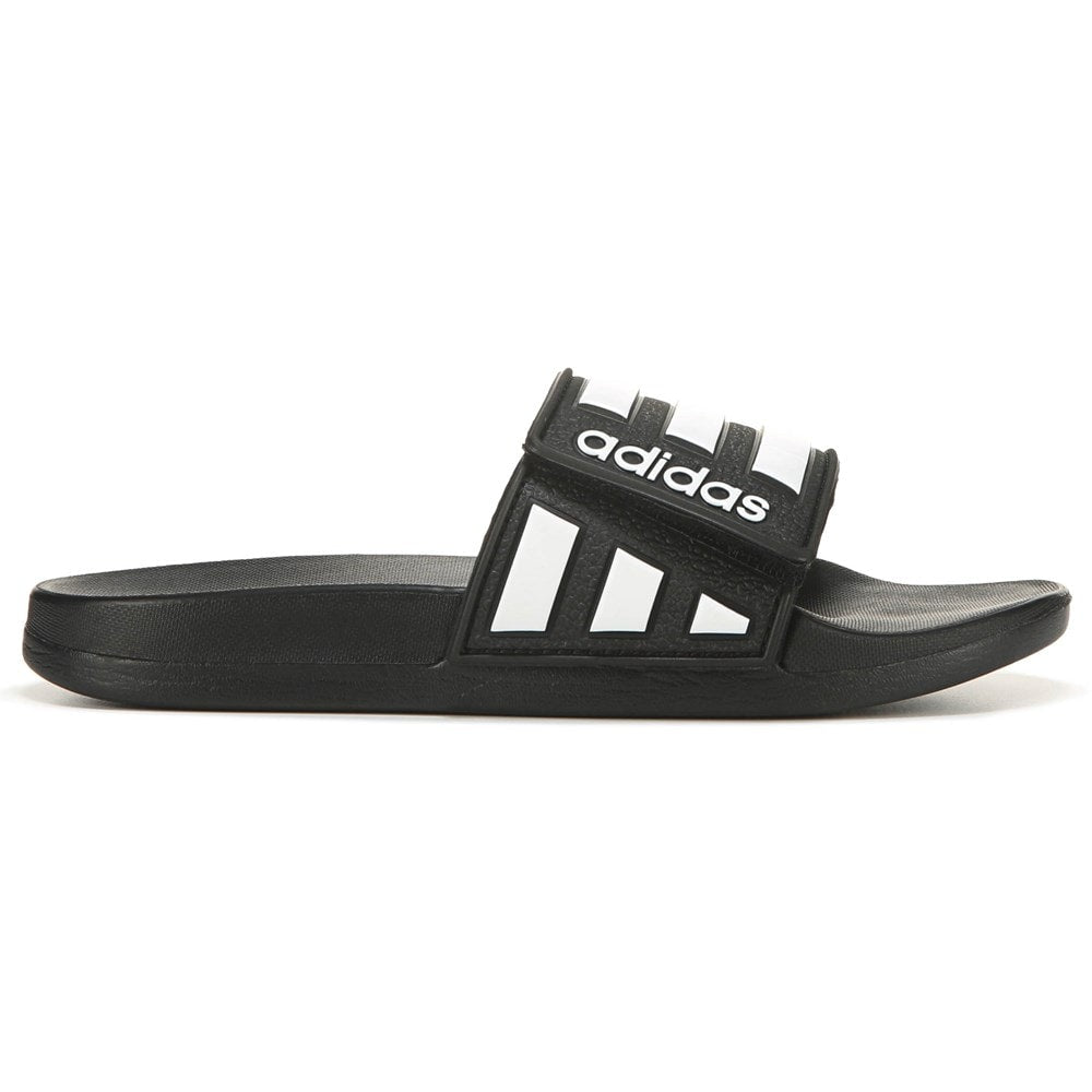 Adidas Adilette Comfort Adjustable Slide Sandals Little/Big Kid, Black