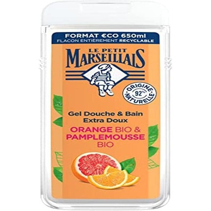 Organic bath and shower gel “Very gentle orange and grapefruit”, 650 ml Le Petit Marseillais