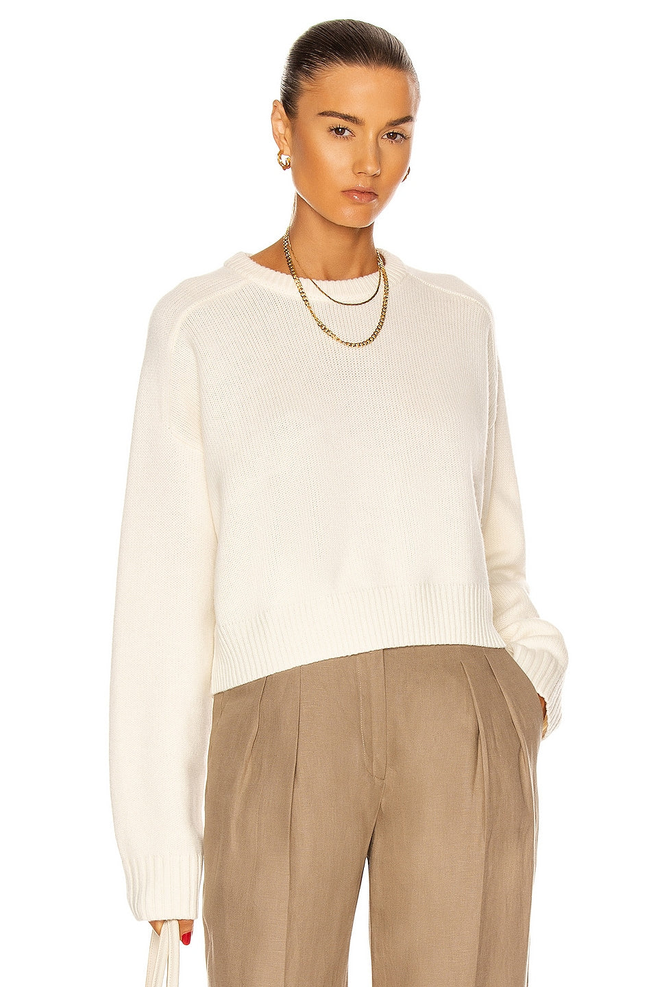 Loulou Studio Bruzzi sweater, ivory