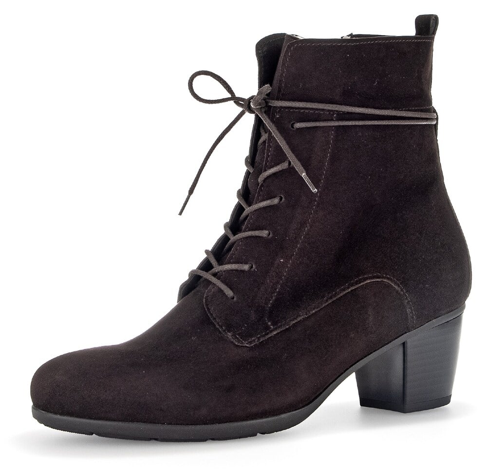 Gabor lace-up ankle boots, dark brown