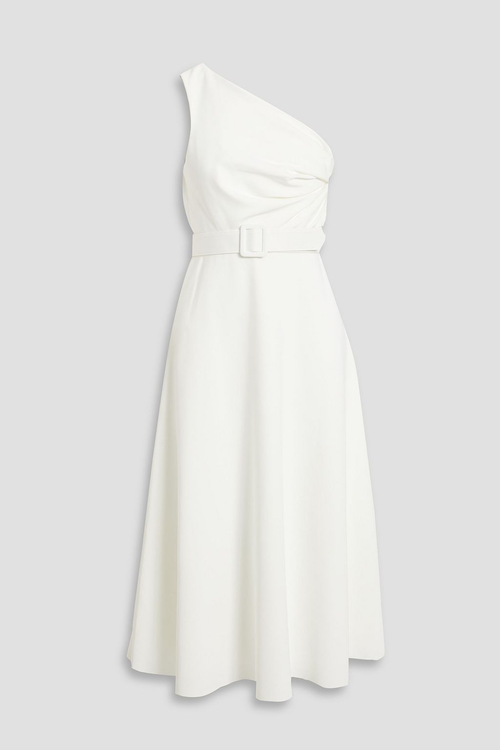 One shoulder scuba midi dress BADGLEY MISCHKA, white