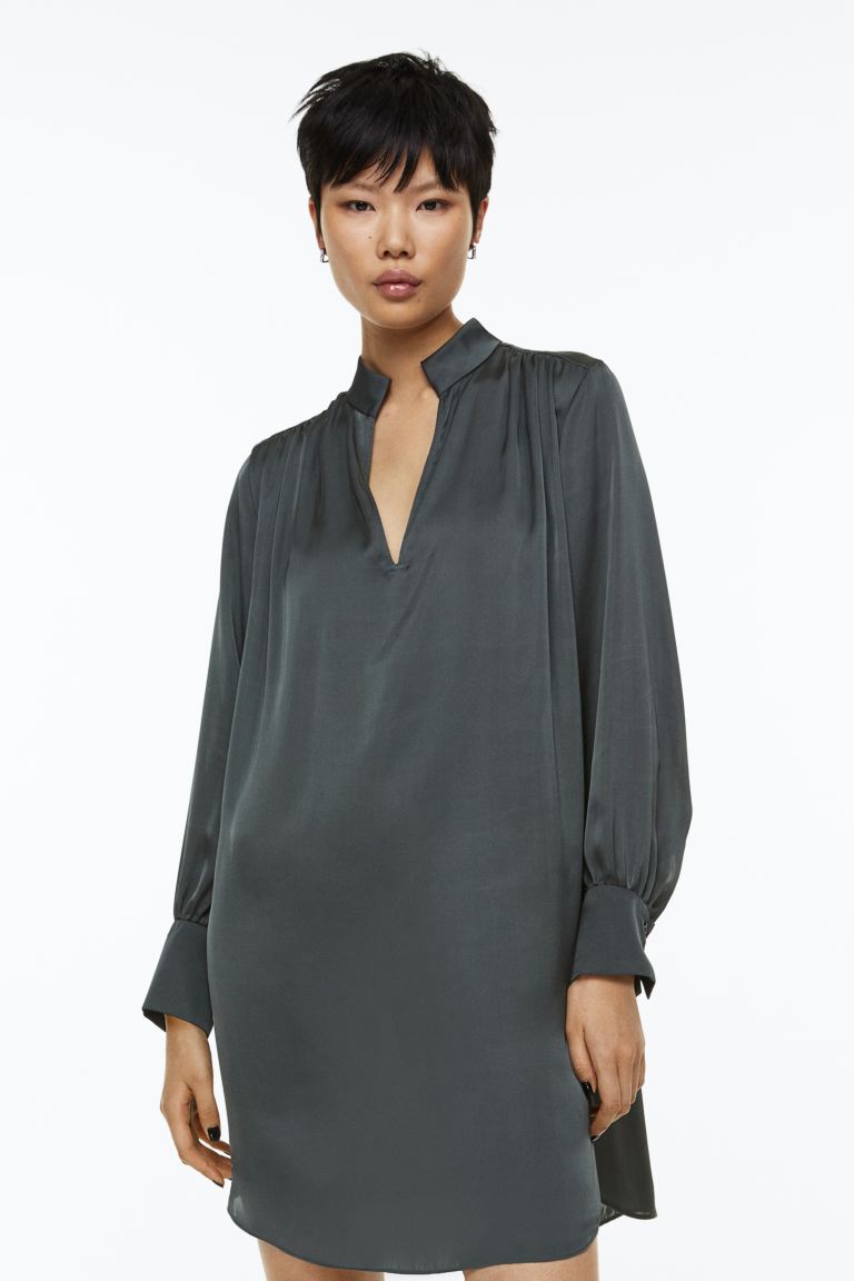 H&M satin tunic dress