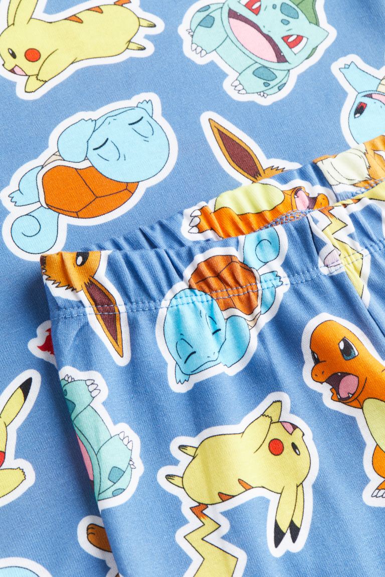 H&M x Pokémon Printed Pajama Set, Blue