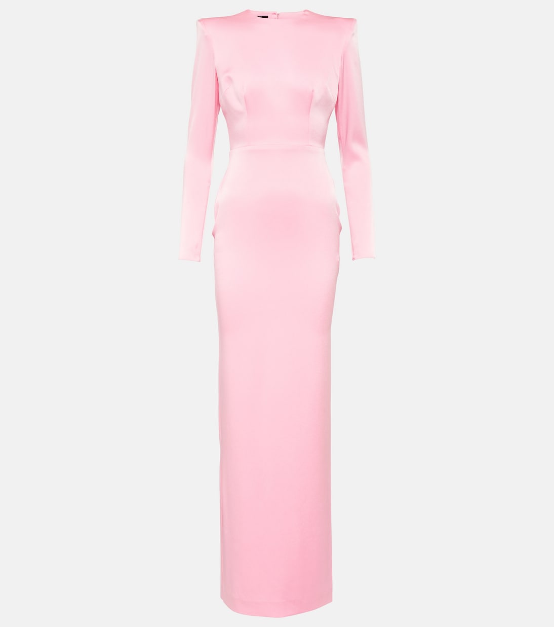 Alex Perry Satin Crepe Maxi Dress with Cutouts, Pink