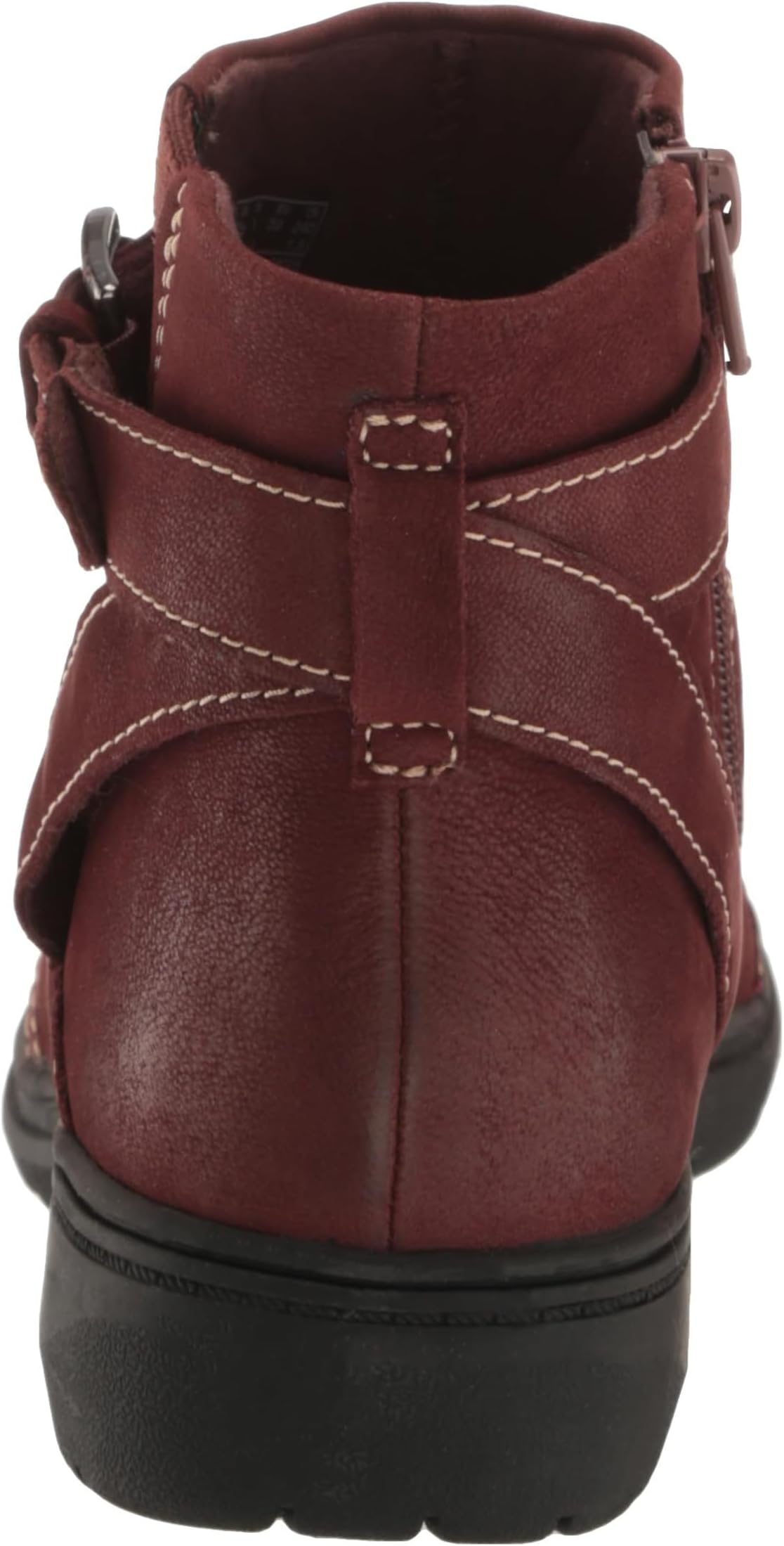 Carleigh Dalia Clarks Ankle Boots Burgundy Nubuck