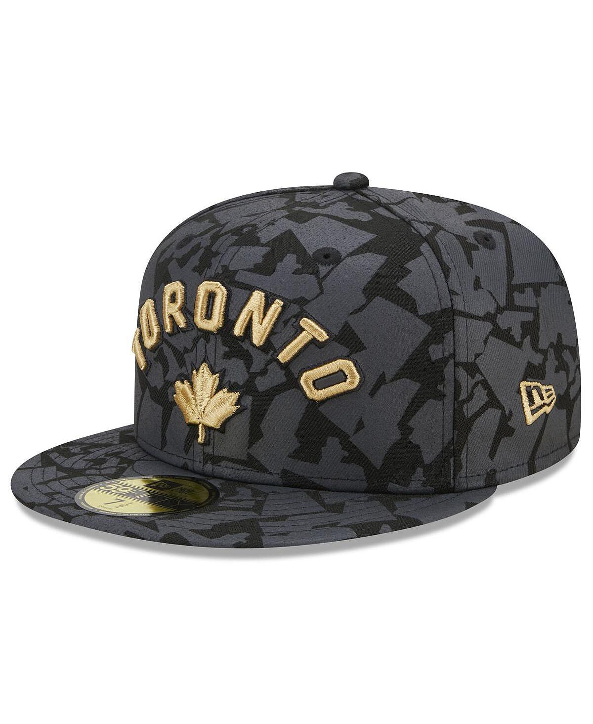 قبعة 59FIFTY رمادية رسمية للرجال من Toronto Raptors 2022/23 City Edition. New Era