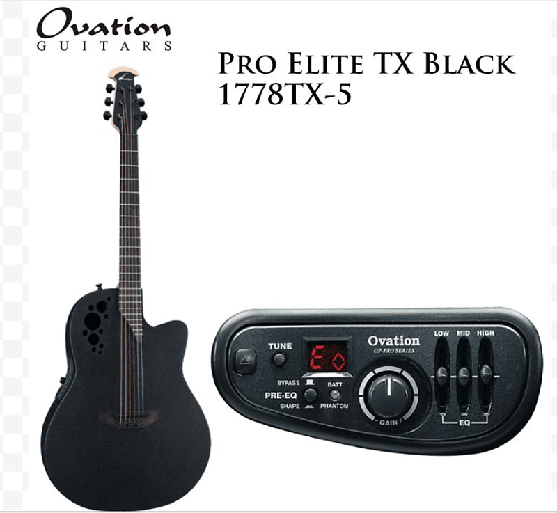 جيتار كهربائي صوتي Ovation 1778TX-5 Pro Series Elite TX متوسط ​​العمق مقطوع برقبة من خشب القيقب بستة أوتار