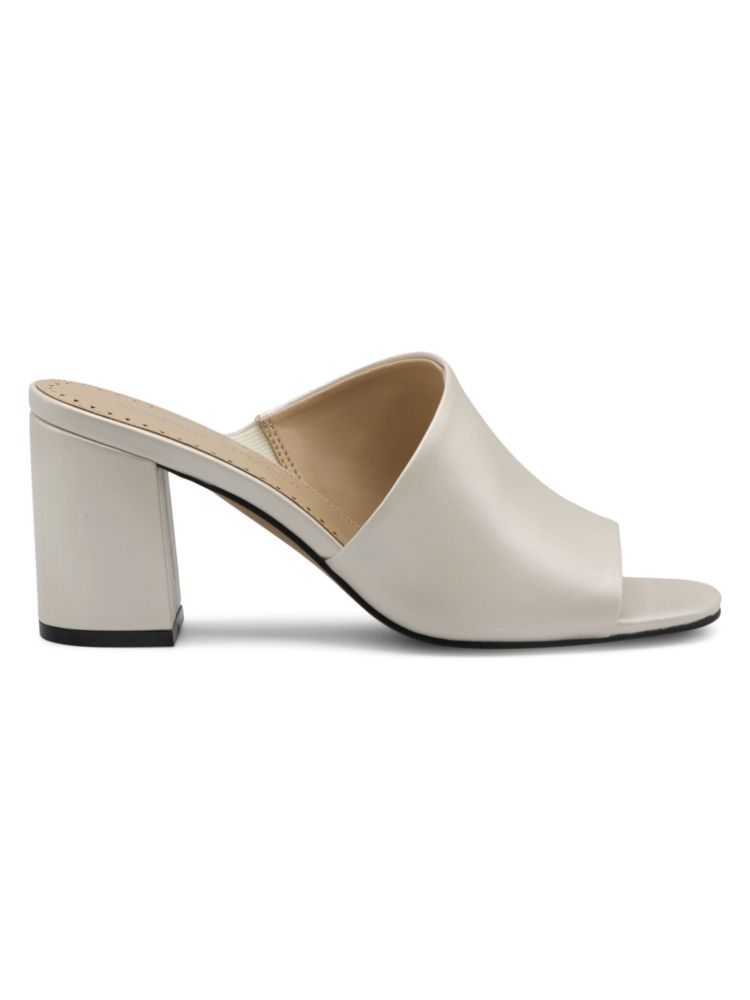 Adrienne Vittadini Albi Block Heel Mules in Ghost