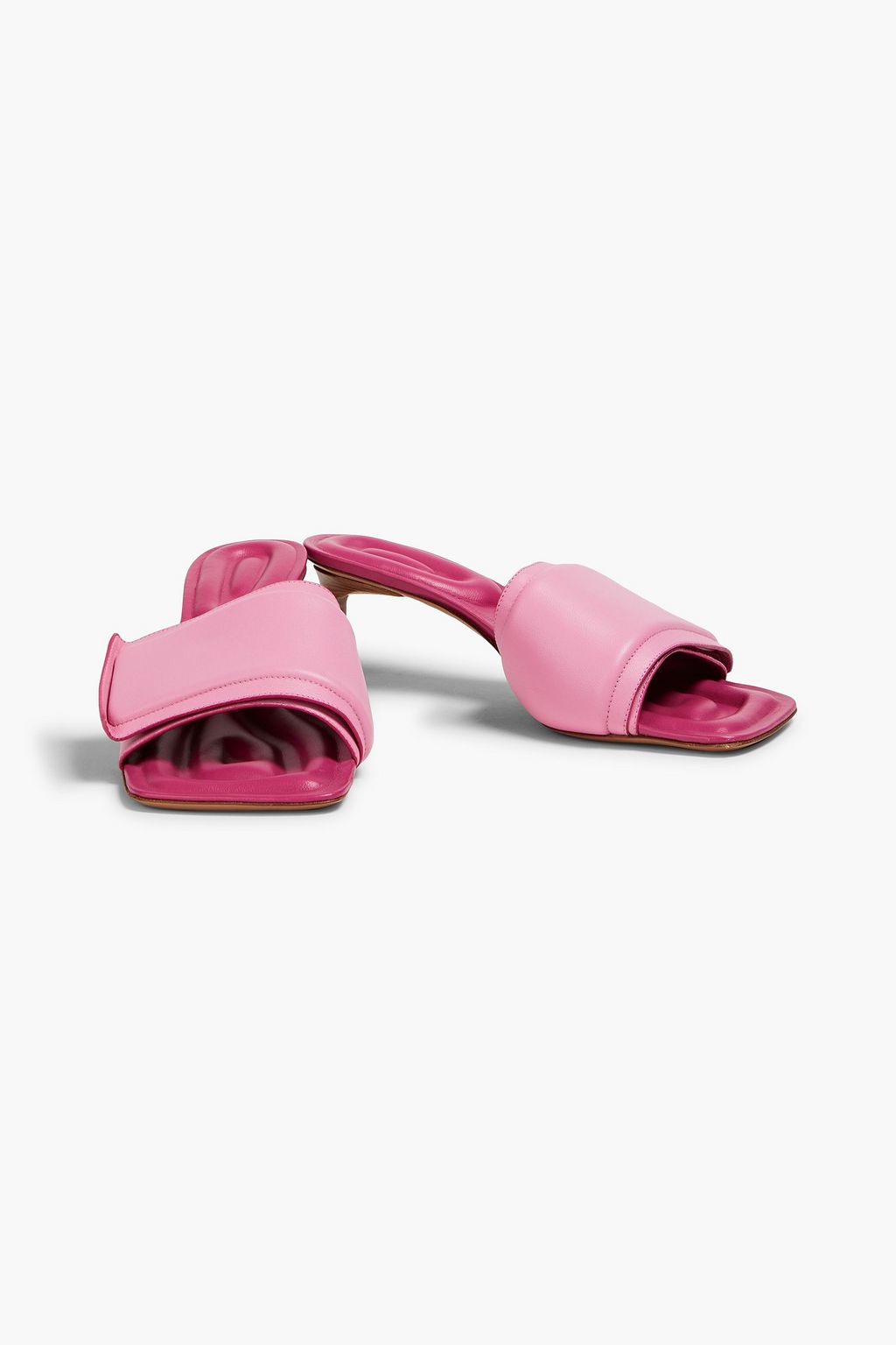 Piscine leather mules with soft lining JACQUEMUS, pink