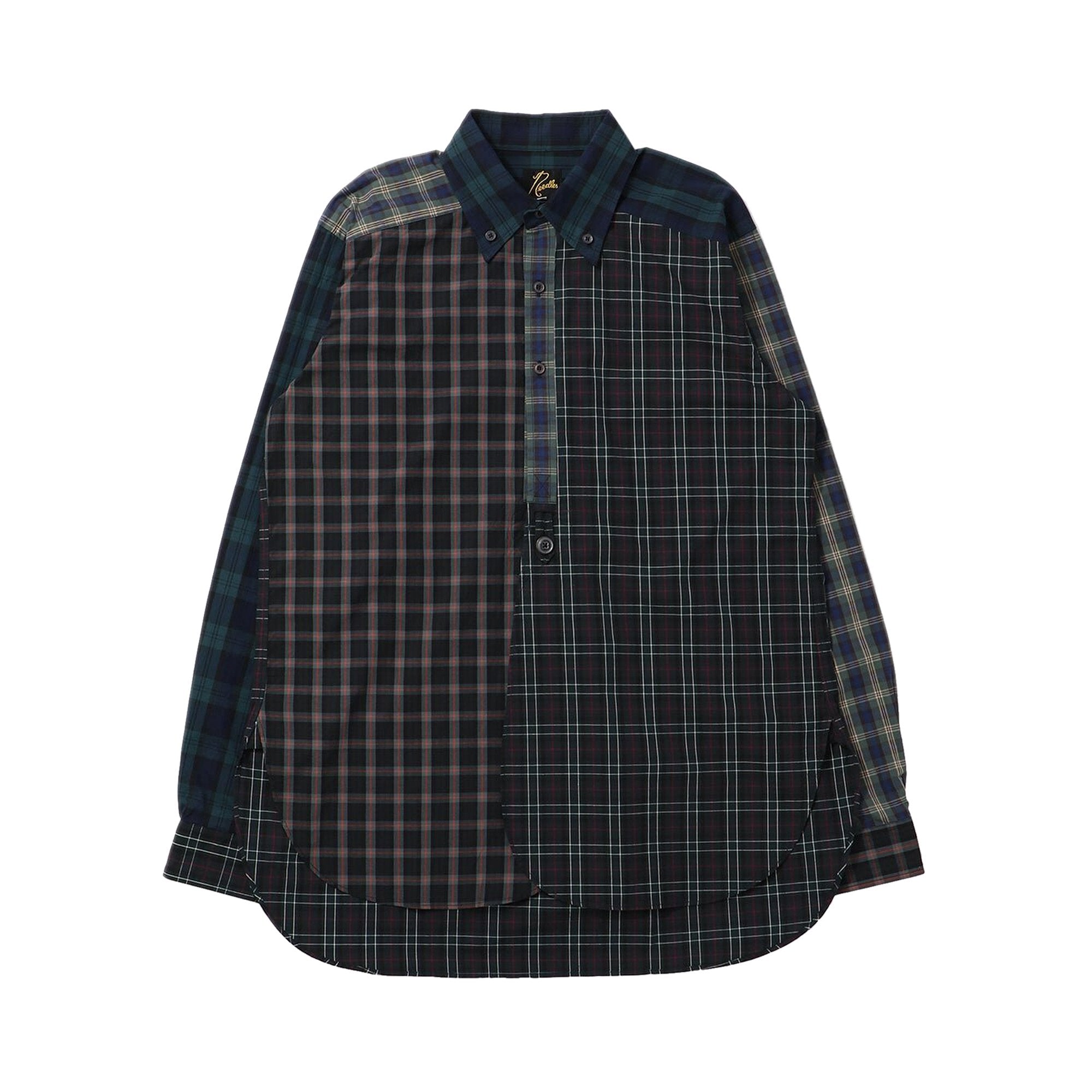 Needles BD EDW check shirt, navy blue