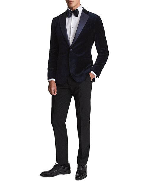 Ace REISS Velvet Tuxedo Jacket, Blue