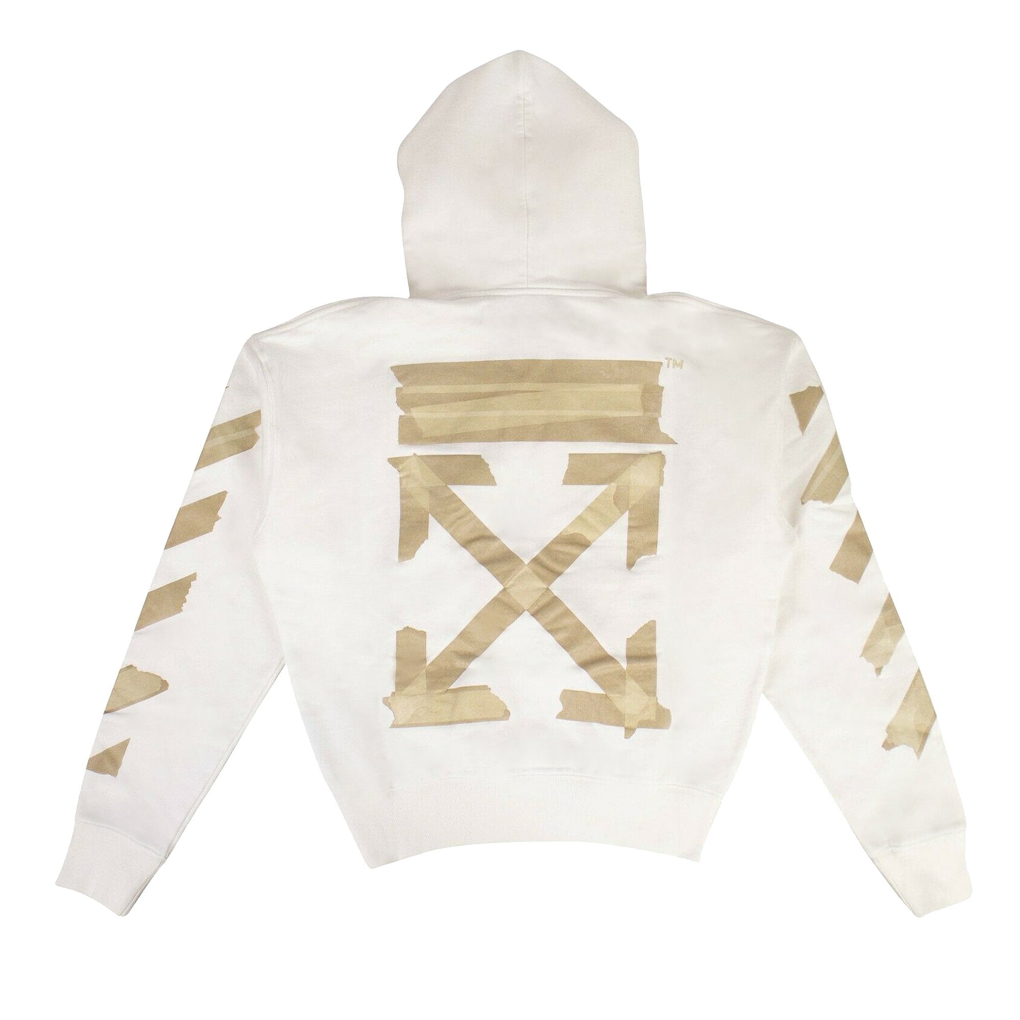 Off-White Sweatshirt with arrows and ribbon White/Beige