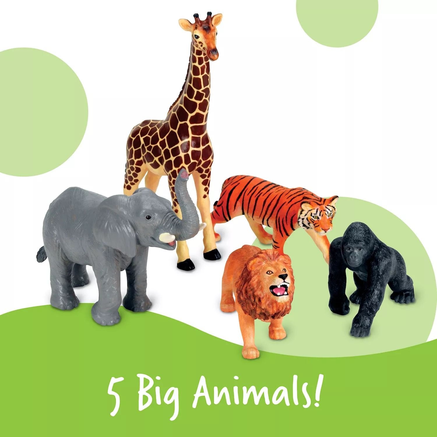 Learning resources 5 pcs. Giant Jungle Animals Learning Resources