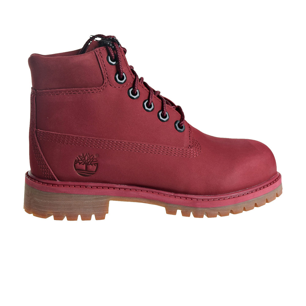 حذاء Timberland Premium للأطفال الصغار مقاس 6 بوصات، أحمر