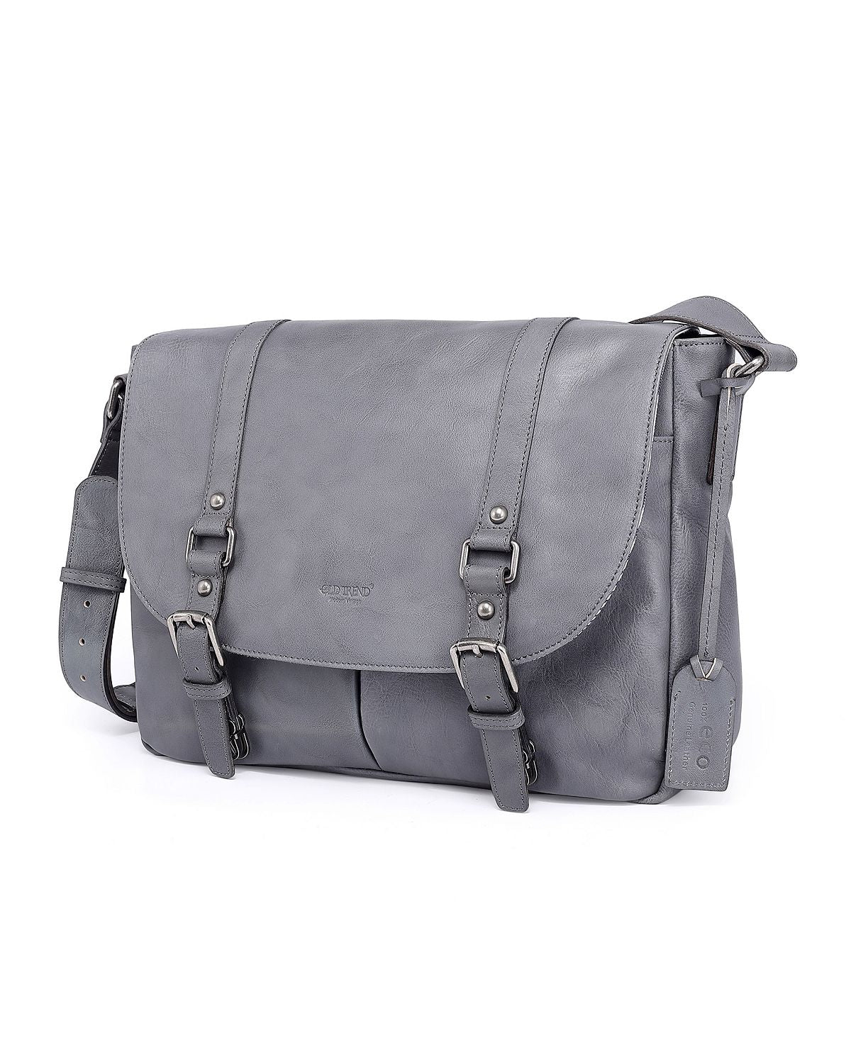 Women's messenger bag Moonlight made of genuine leather OLD TREND, gray