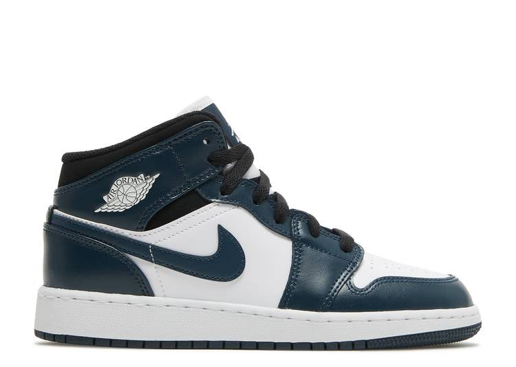 حذاء رياضي AIR JORDAN 1 MID GS 'ARMORY NAVY'، لون أزرق بحري