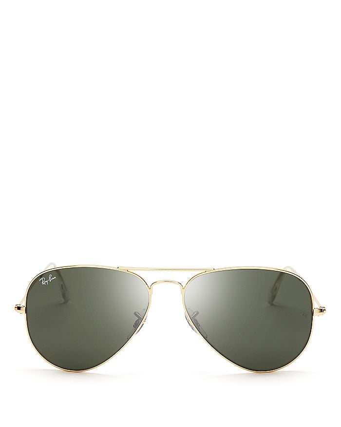 نظارة شمسية أصلية Brow-Bar Aviator مقاس 58 مم من Ray-Ban