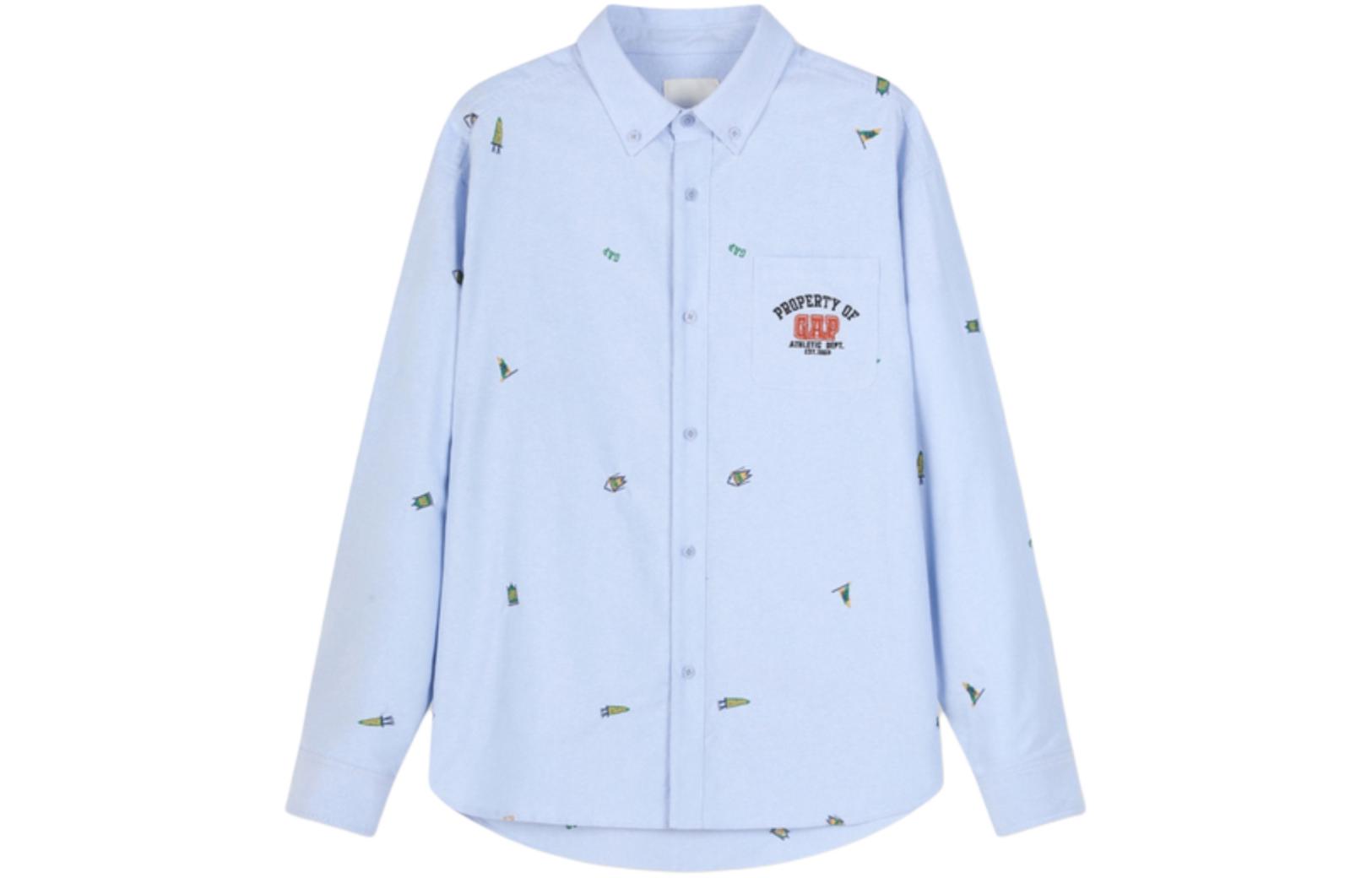 Unisex shirt sky blue Gap, light blue