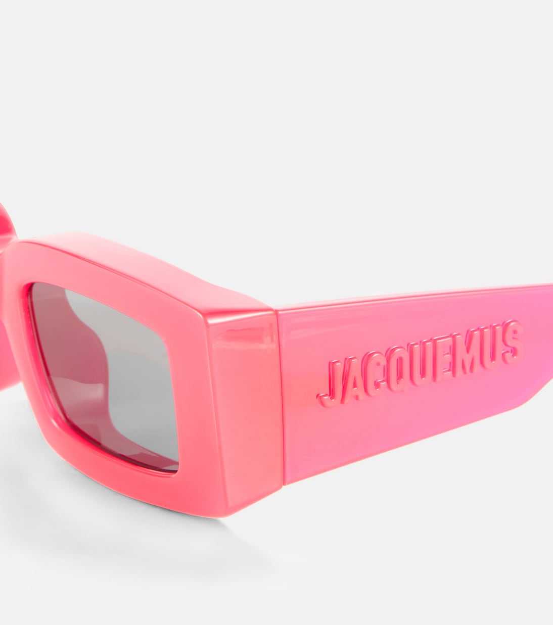 نظارة شمسية Jacquemus Square Les Lunettes Tupi باللون الوردي