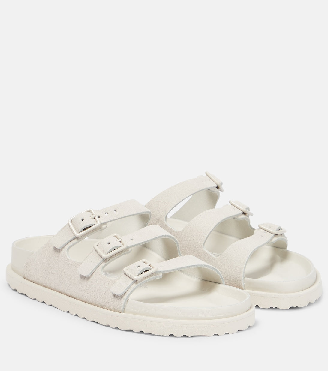 Florida Birkenstock Suede Sandals, White