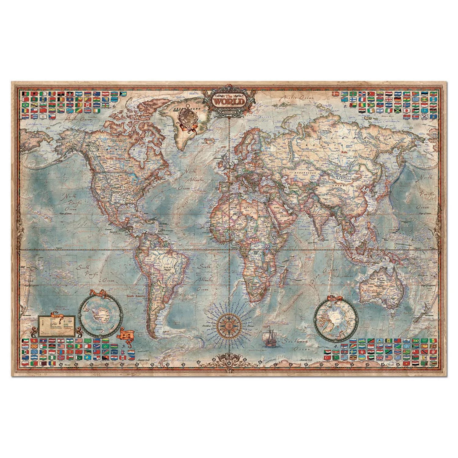 Educa World Map, 4000 pcs. Puzzle EDUCA