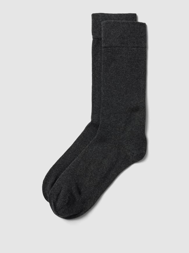 Organic cotton socks, pack of 2 sliver, anthracite