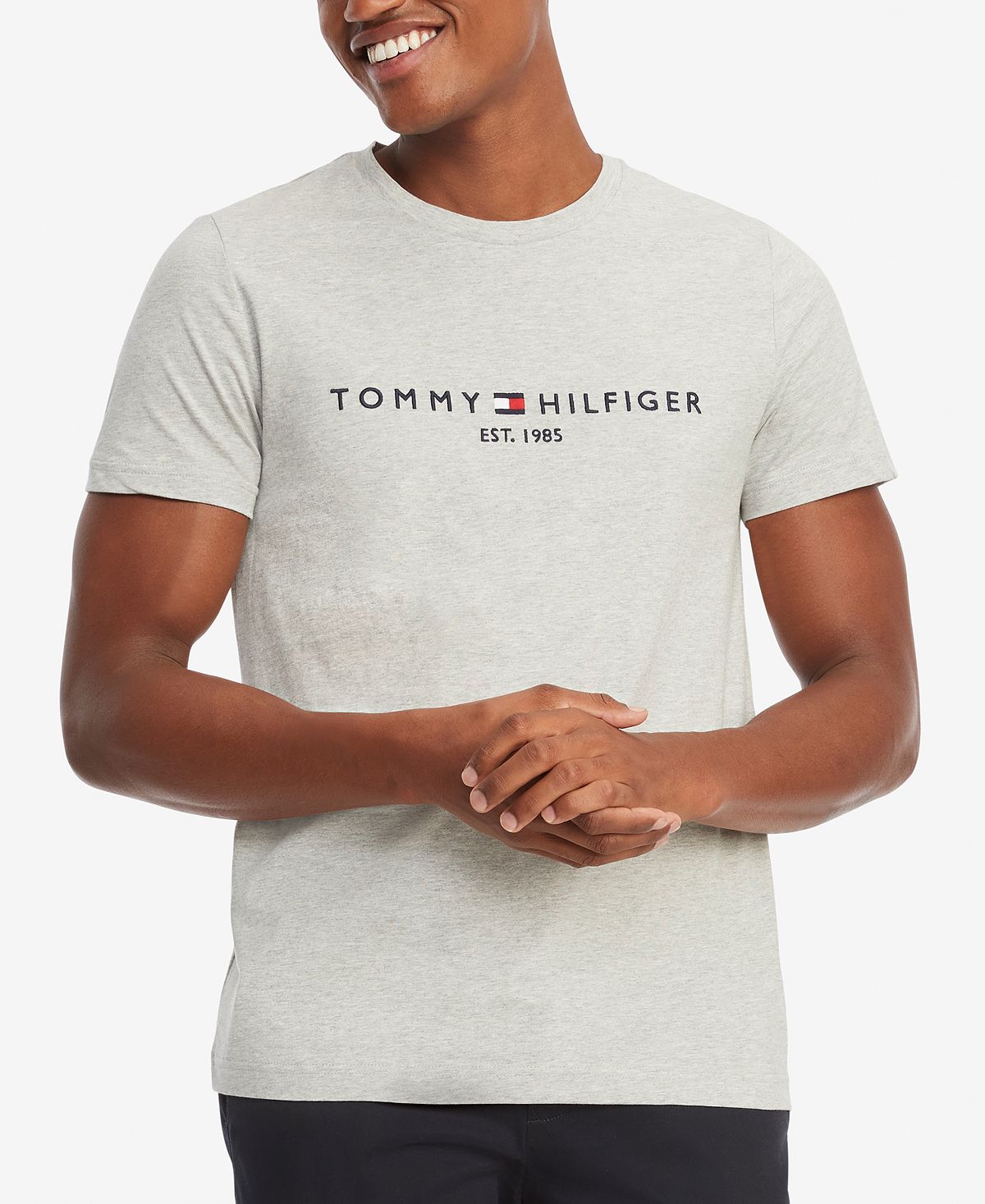 Tommy Hilfiger Men's Embroidered Logo Crew Neck T-Shirt