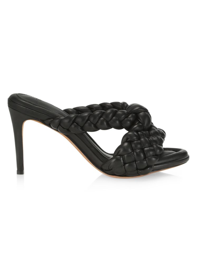 Carlotta Alexandre Birman Braided Leather Sandals, Black