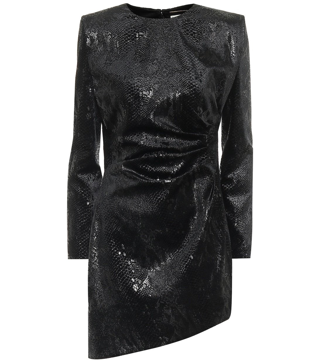 Mini dress with snake effect SAINT LAURENT, black