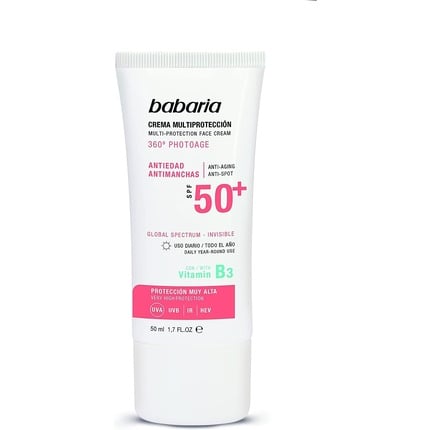 Solar multi-protection cream against spots Spf50+ 50ml, Babaria