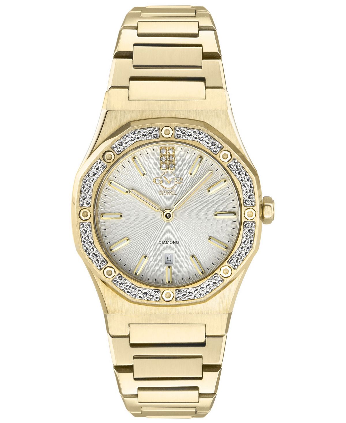 GV2 Palmanova Women's Watch with Swiss Quartz Ion Plated Gold Tone Bracelet , 33 mm Gevril, gold