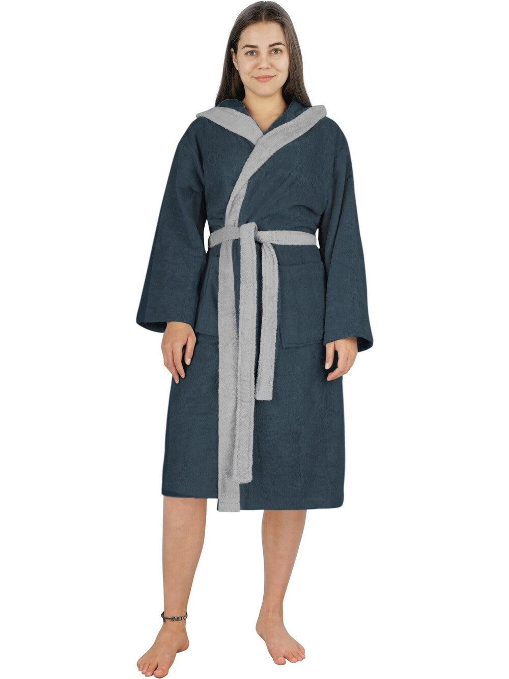 Normani long robe, sea blue