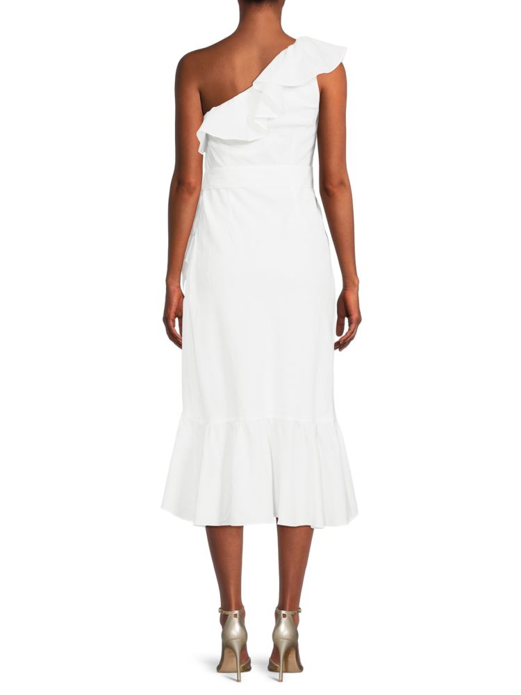 One-shoulder midi dress Tavy Cami Nyc, white