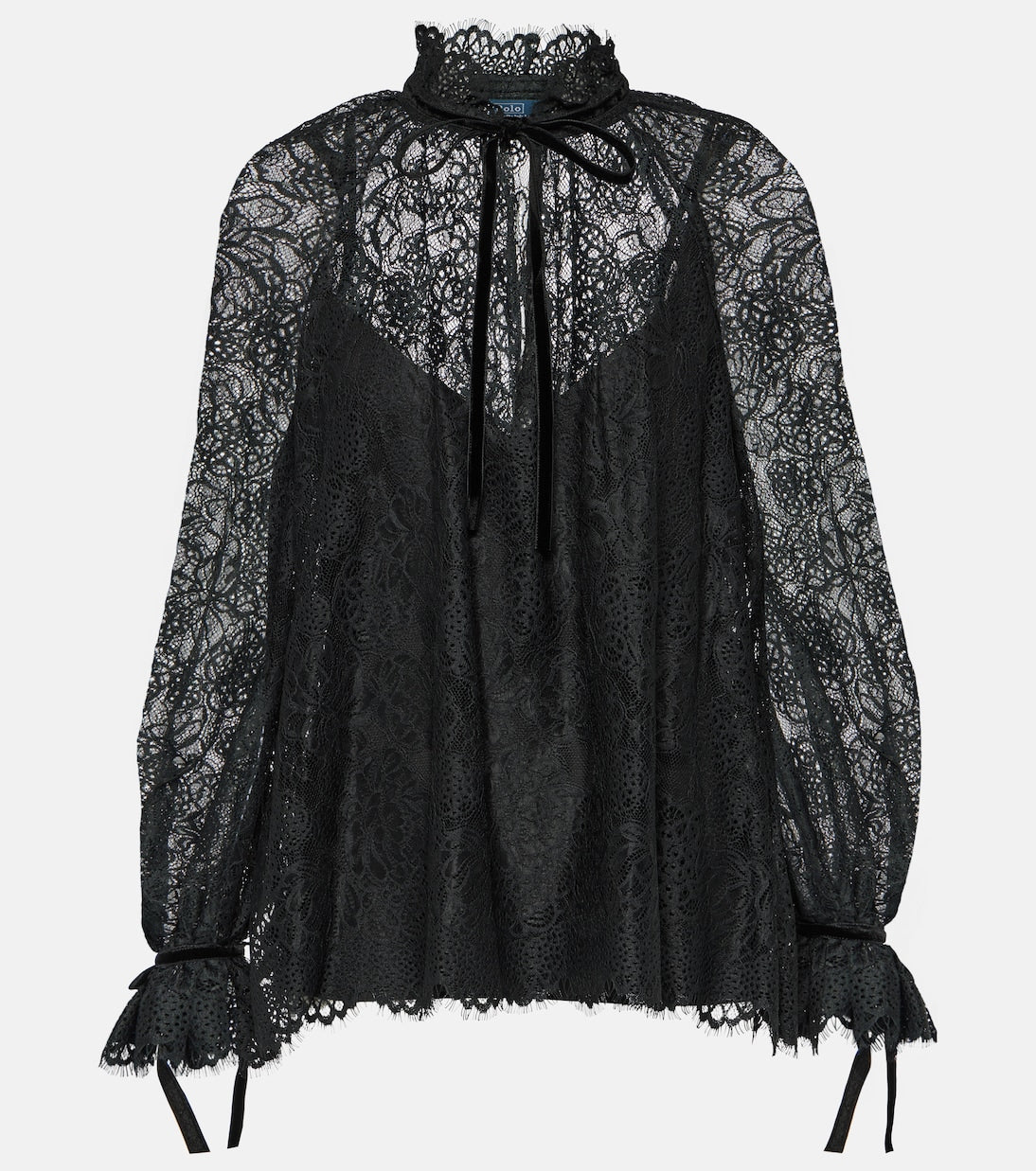 Polo Ralph Lauren lace blouse, black