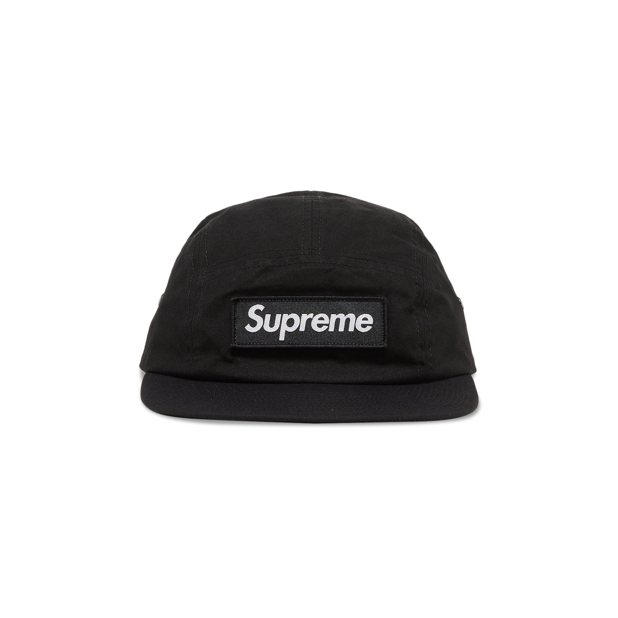 Supreme Waxed Cotton Cap, Black