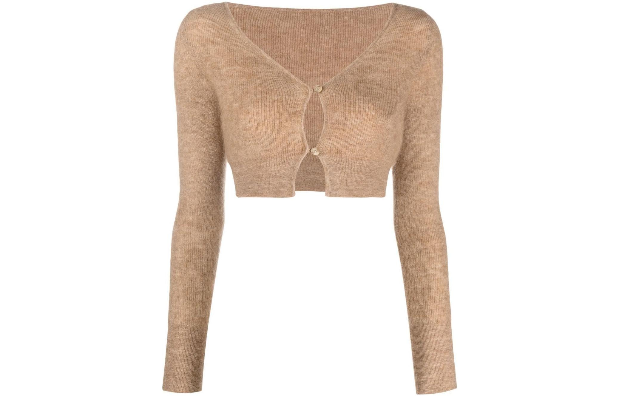 Jacquemus women's cropped top, light brown