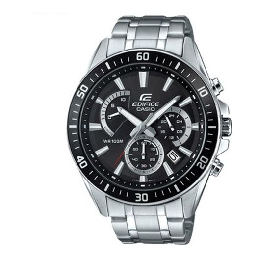 Watch CASIO EDIFICE Waterproof Sports Stainless Steel Strap Mens Black Analog, black