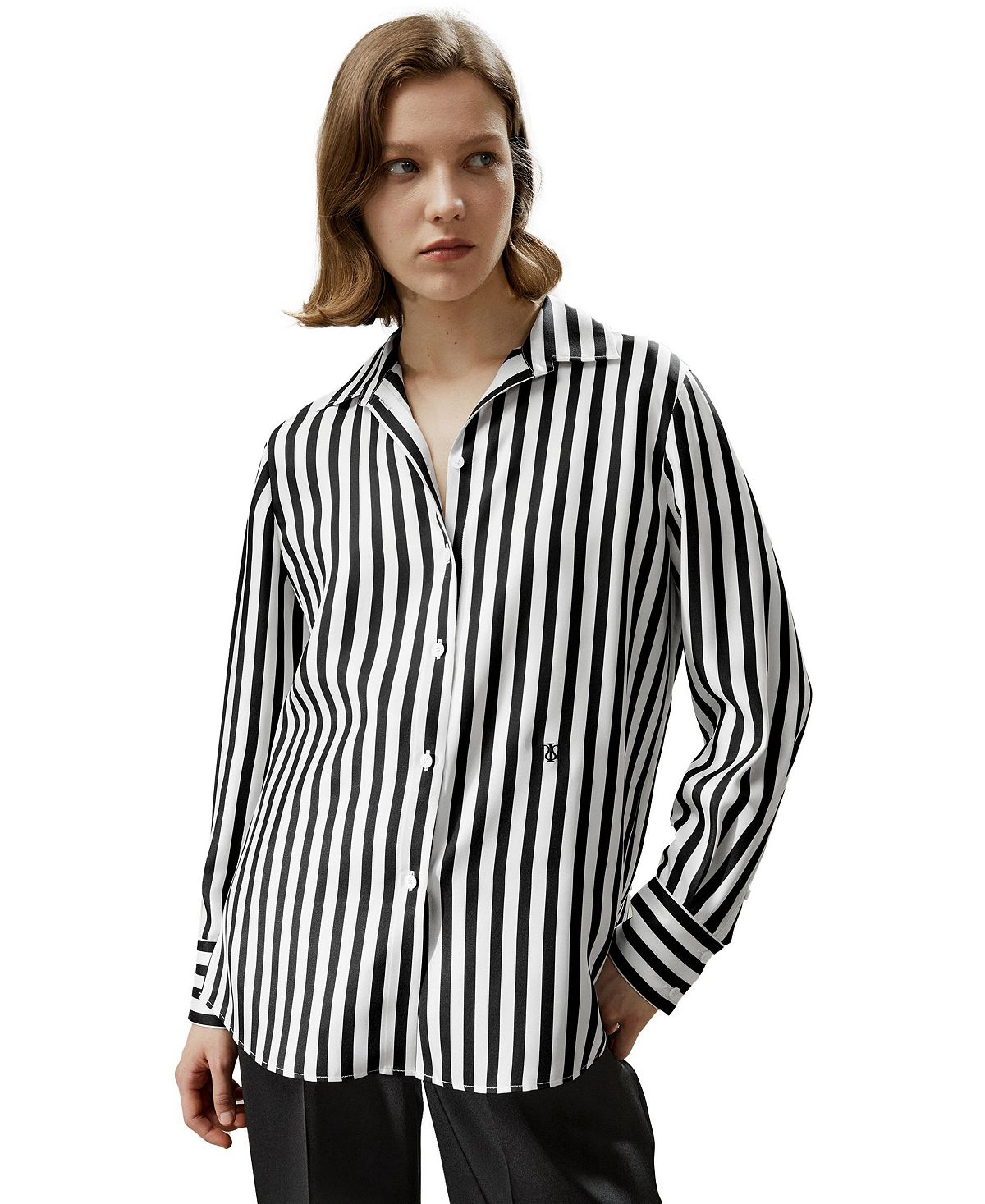 Women's Amalfi striped silk shirt LILYSILK