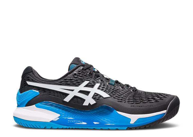 ASICS GEL RESOLUTION 9 'BLACK BLUE' sneakers, black