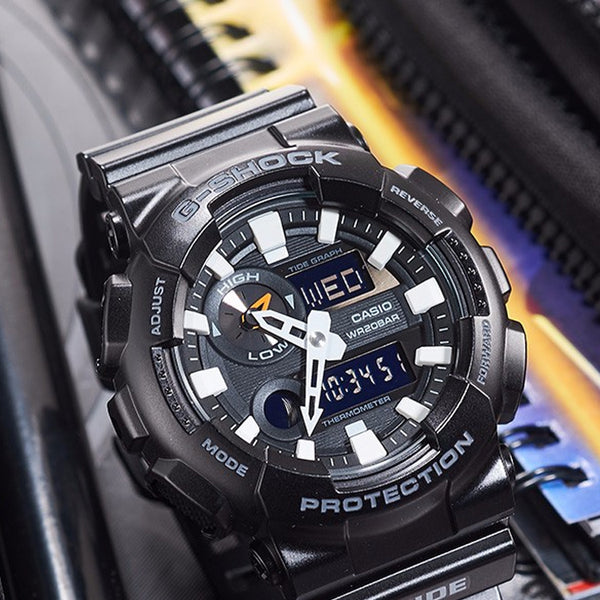 CASIO G-Shock Analog-Digital 'Black' Watch, black