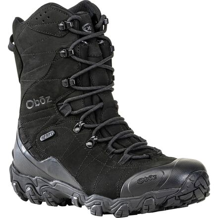 Insulated Bridger boots 10 inches B-Dry men's Oboz, color Black Sea