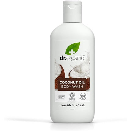 Body wash with virgin coconut oil, natural vegan moisturizing, without parabens and SLS, 250 ml, Dr Organic