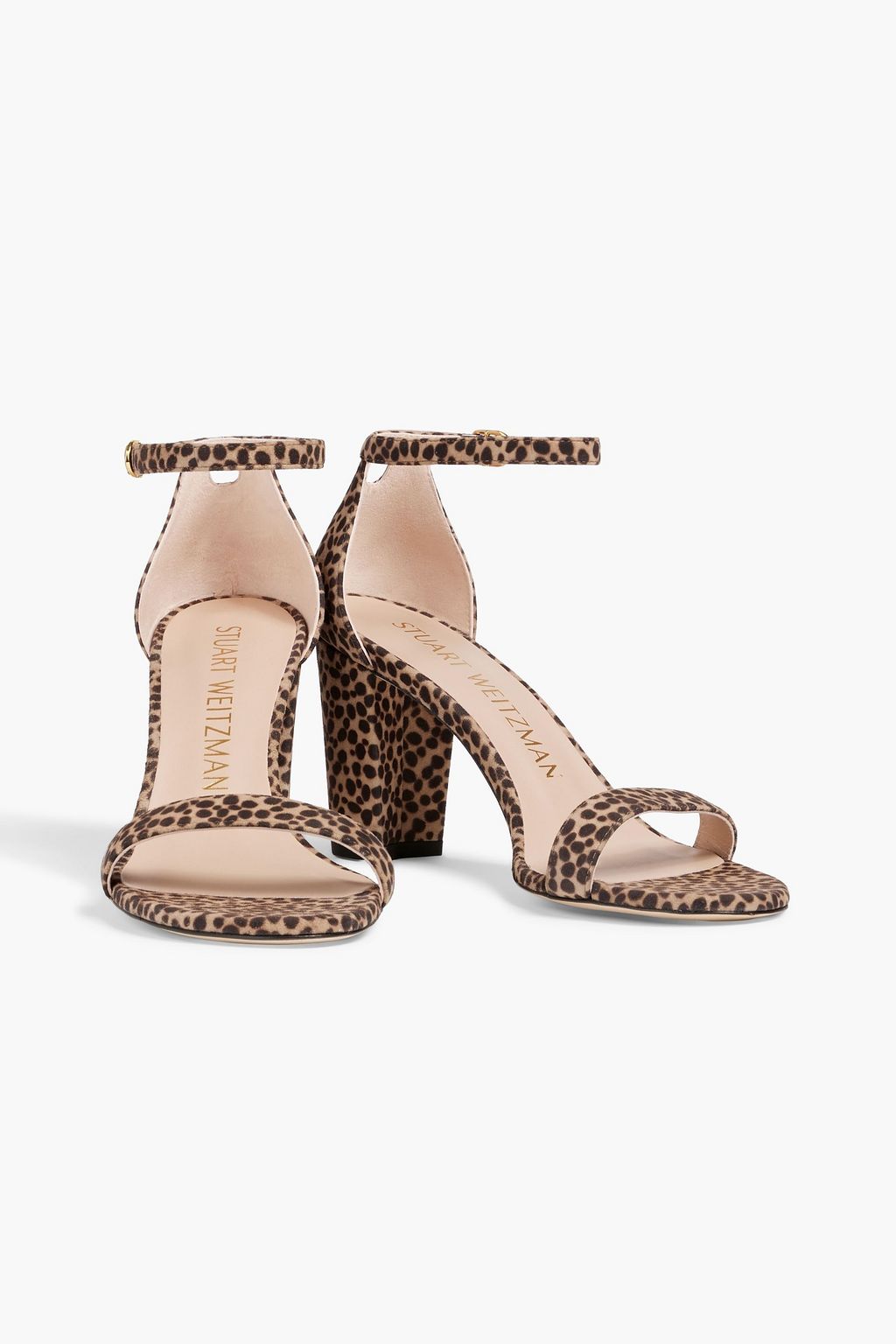 STUART WEITZMAN Animal Print Leopard Suede Sandals