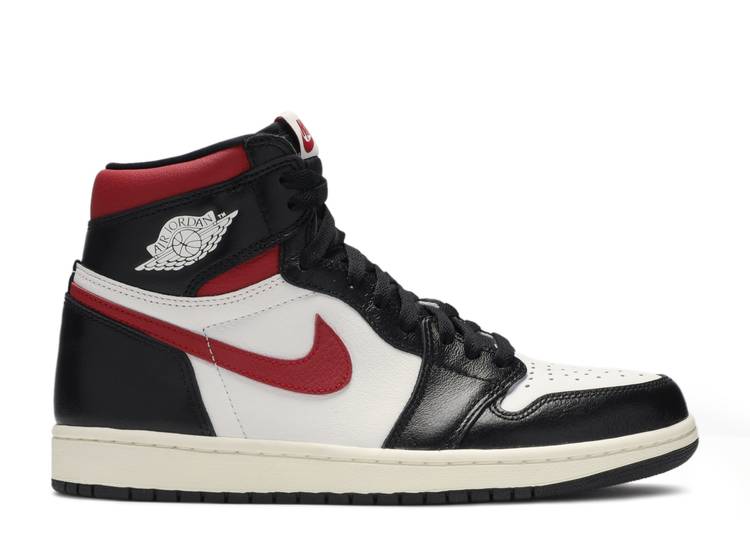 Air Jordan 1 Retro High OG 'Gym Red' Sneakers, Black