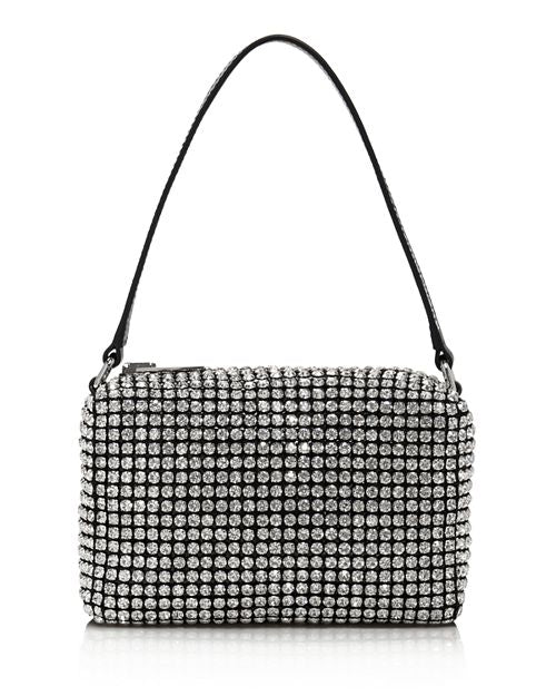 Medium pouch with rhinestones Alexander Wang, Silver