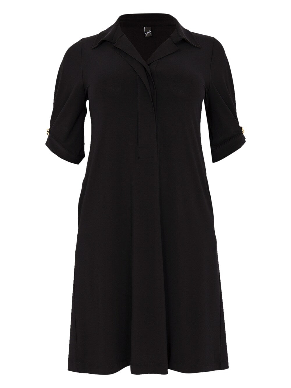 Yoek shirt-dress, black